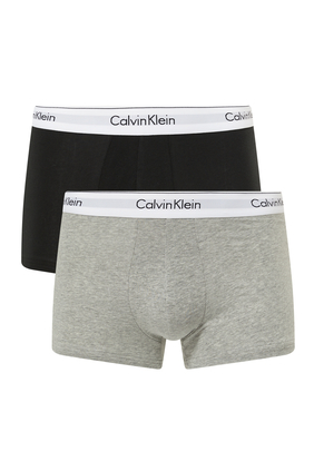 Modern Cotton Stretch Trunks, Pack of Two